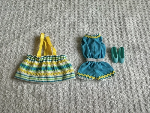 Vintage 1970 Barbie Skipper “Rik Rak Rah” #1733:  Complete Outfit As Is