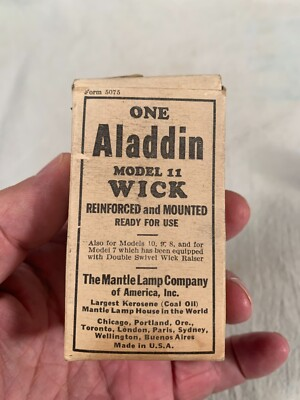 #ad #ad Aladdin Oil Lamp Model 11 Aladdin Round Wick New Old Stock in Box w Instructions $17.00