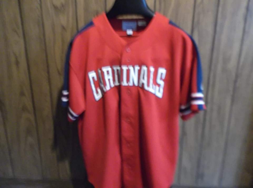 Camiseta Mark McGwire Starter St Louis Cardinals grande con botones cosidos roja Foto 3 de 4
