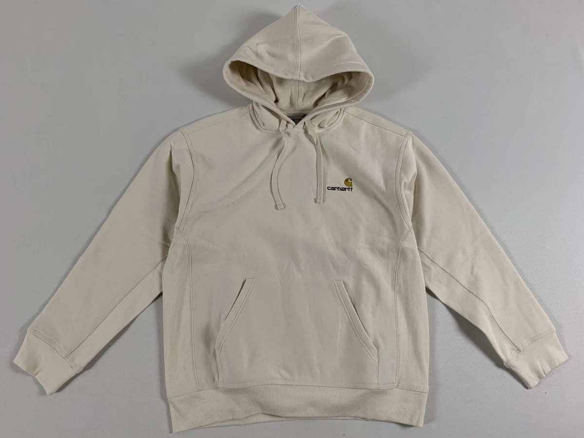 CARHARTT WIP HOODED AMERICAN SCRIPT SWEATSHIRT NATURAL L NWT | eBay