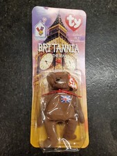 McDONALDS TY BEANIE BABY BRITANNIA THE BEAR RARE WITH 2 TAG ERRORS 1993 OAKBROOK