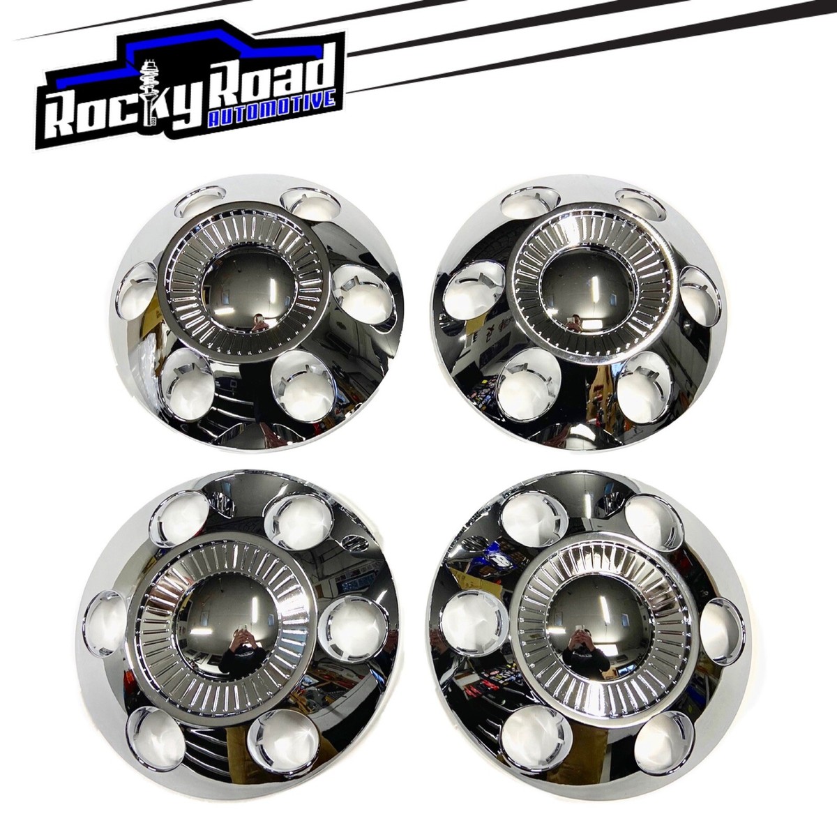 Set of 4 Replica Chrome Center Hub Caps for 2008 Ford F150 Harley