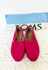 NWOT TOMS classic espadrilles size 6.5 pink red canvas