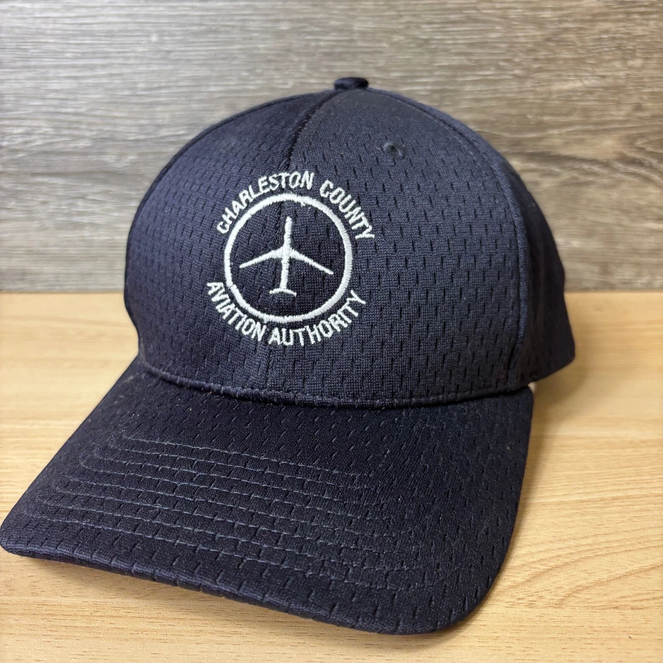 Gorra Charleston County Correa Trasera Azul Toda Malla Aviación Ajustable Foto 3 de 4