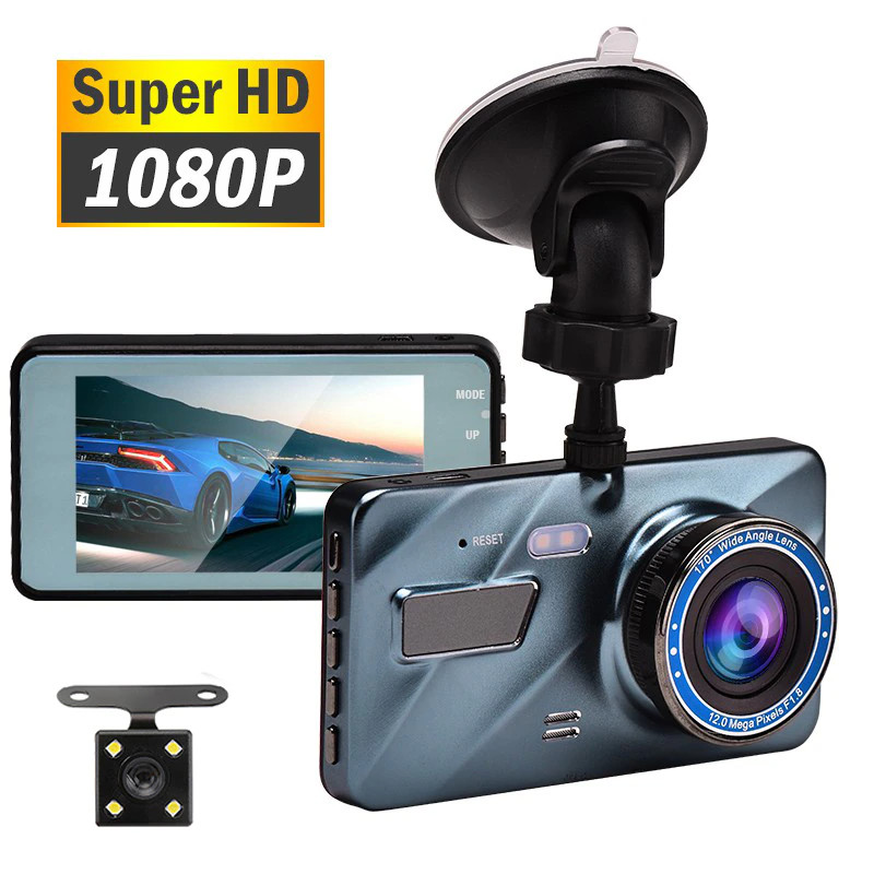 Touch Screen Dash Cam 4" 1080P Dual Lens Car DVR Recorder Front And Rear Camera - Thumbnail 22