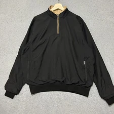 Zero Restriction Gore Wind Stopper M3 1/4 Zip Golf Windshirt Men Large Black