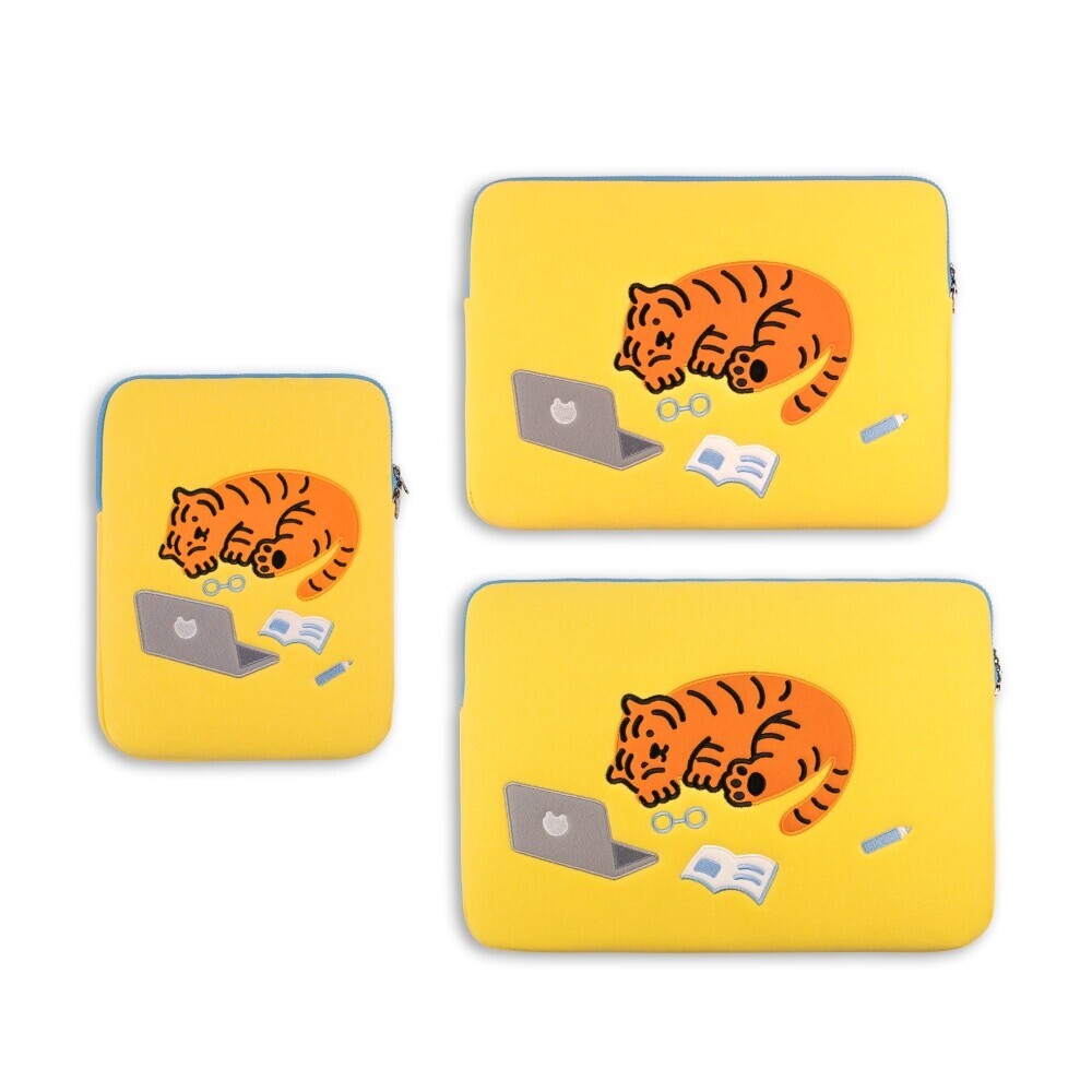 MUZIK TIGER】Laptop/Tablet Pouch☆Lazy Tiger [15-16inch