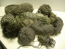 misc gray lot CRAFTS KNITTING weaving YARN FIBER ARTS HAT SCARF CROCHET 230G