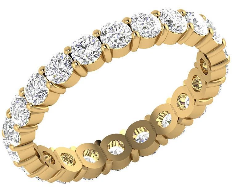 14K Solid Gold Eternity Wedding Ring For Women VS F 2.00 Carat Lab Grown Diamond - Image 2 of 4