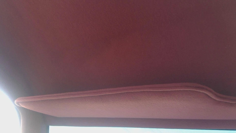 Viseira solar esquerda driver Jeep Cherokee 1985 fabricante de equipamento original vermelha - Imagem 2 de 4