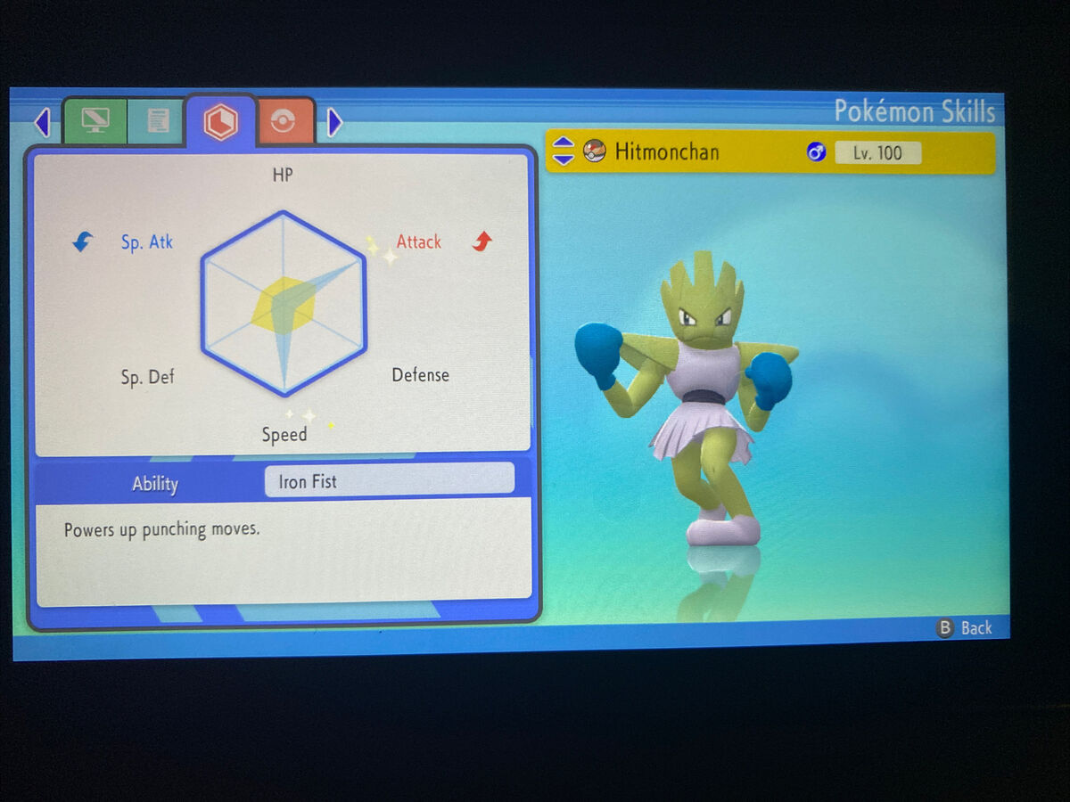 Shiny HITMONCHAN 6IV / Pokemon Brilliant Diamond and Shining