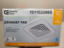 NIOB Commercial Electric 50 CFM Ceiling Mount Bathroom Exhaust Fan, Small Room