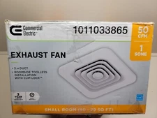 NIOB Commercial Electric 50 CFM Ceiling Mount Bathroom Exhaust Fan, Small Room