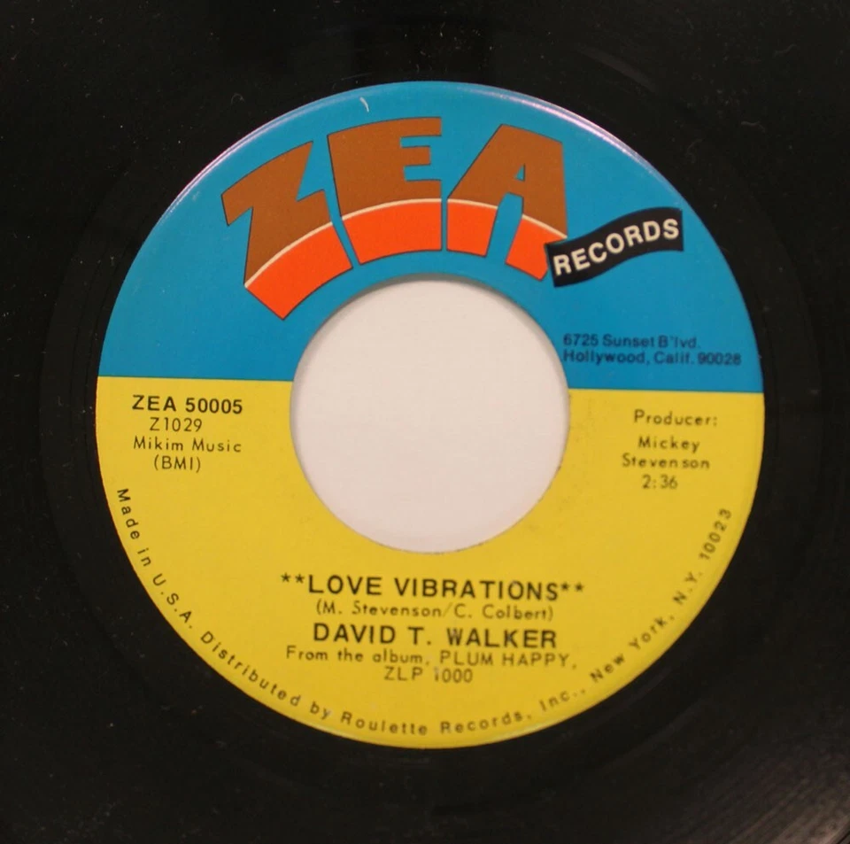 David T. Walker - 45 - Doo Doo / Love Vibrations On Zea Records - Image 2 of 2