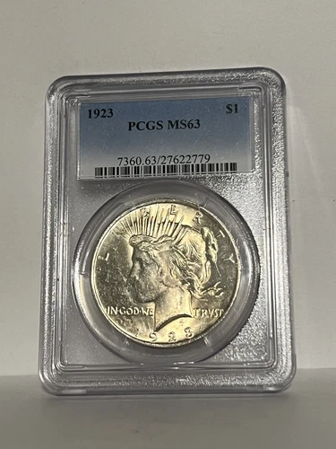1923-P Peace Silver Dollar PCGS MS 63 | Uncirculated UNC