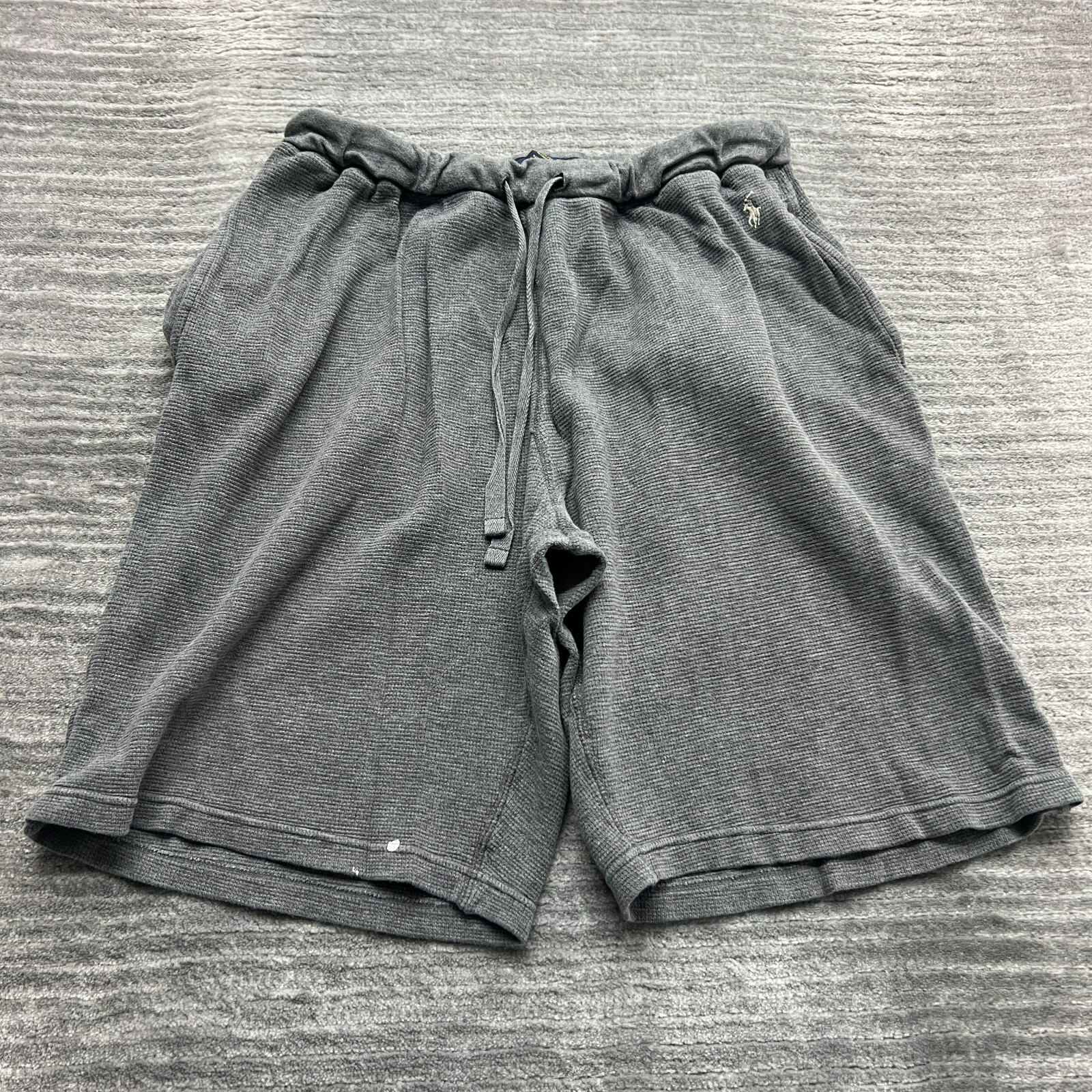 Polo pantaloncino taglia L uomo Ralph Lauren termico pony tasche grigio