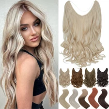 US Invisible Secret Headband Wire In Hair Extension As Human Hidden Miracle Ring