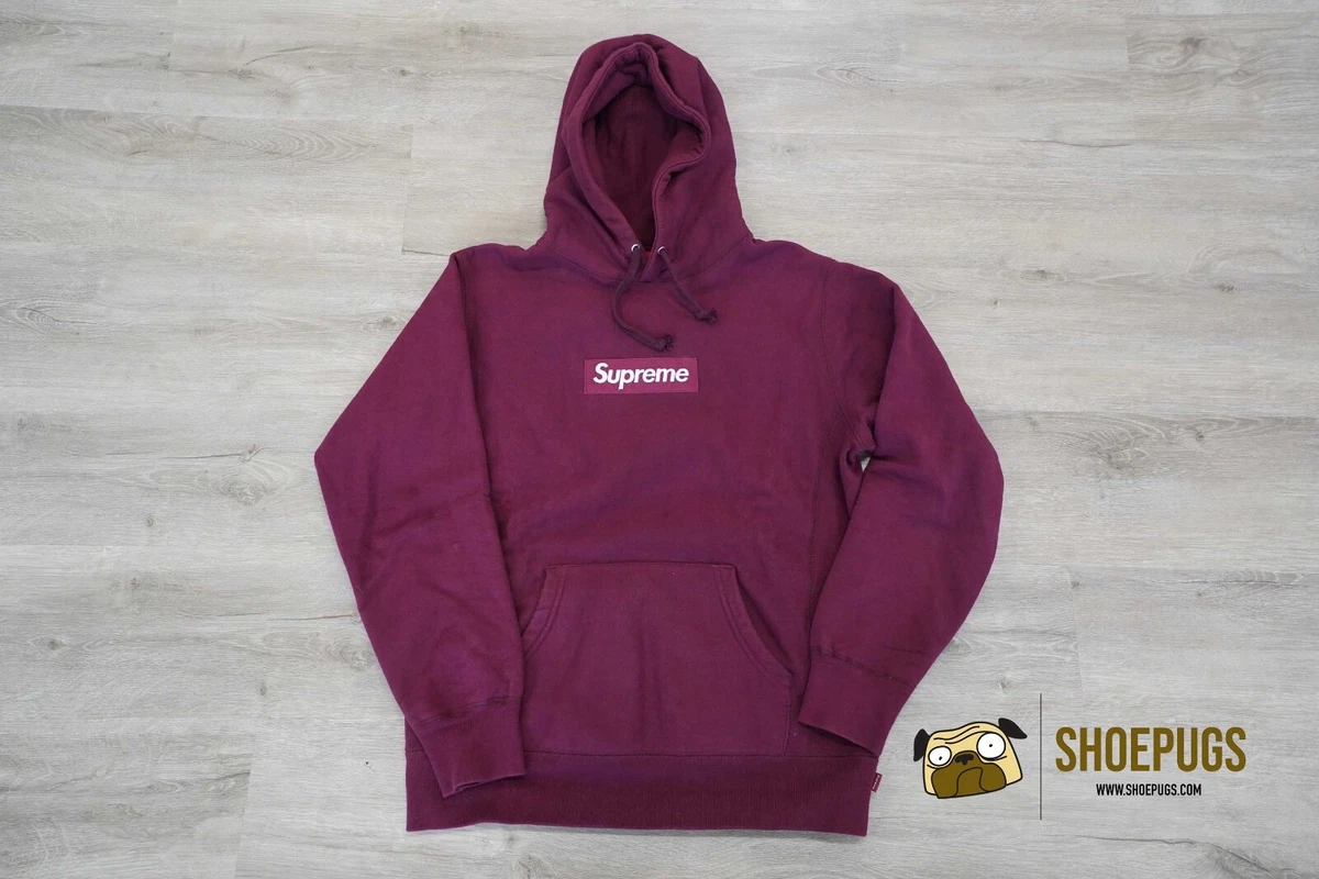 FW21 Supreme Box Logo Hooded Sweatshirt Plum size Medium preowned
