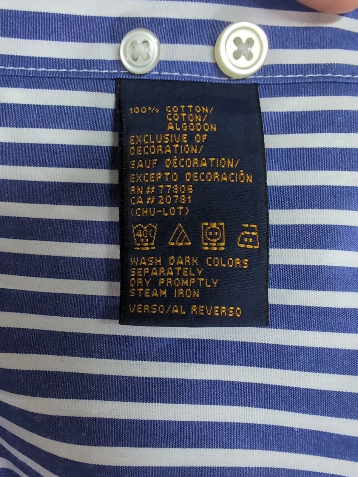 Men's Clemson Tommy Hilfiger Long Sleeve Button Up XXL thumbnail 3