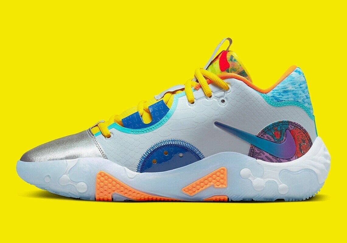 Nike PG 6 WHAT THE Yellow Silver Blue Orange Ice Multi 17 DR8959