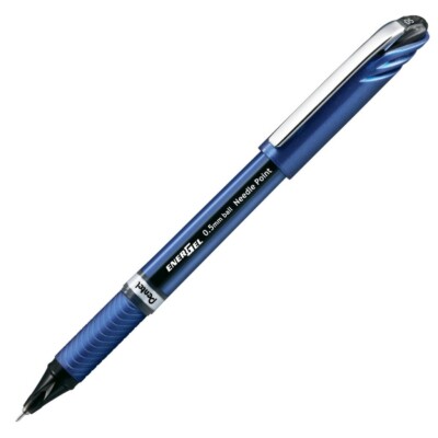 Pentel EnerGel NV Liquid Gel Pen 0.5mm Needle Tip Black Office School Home