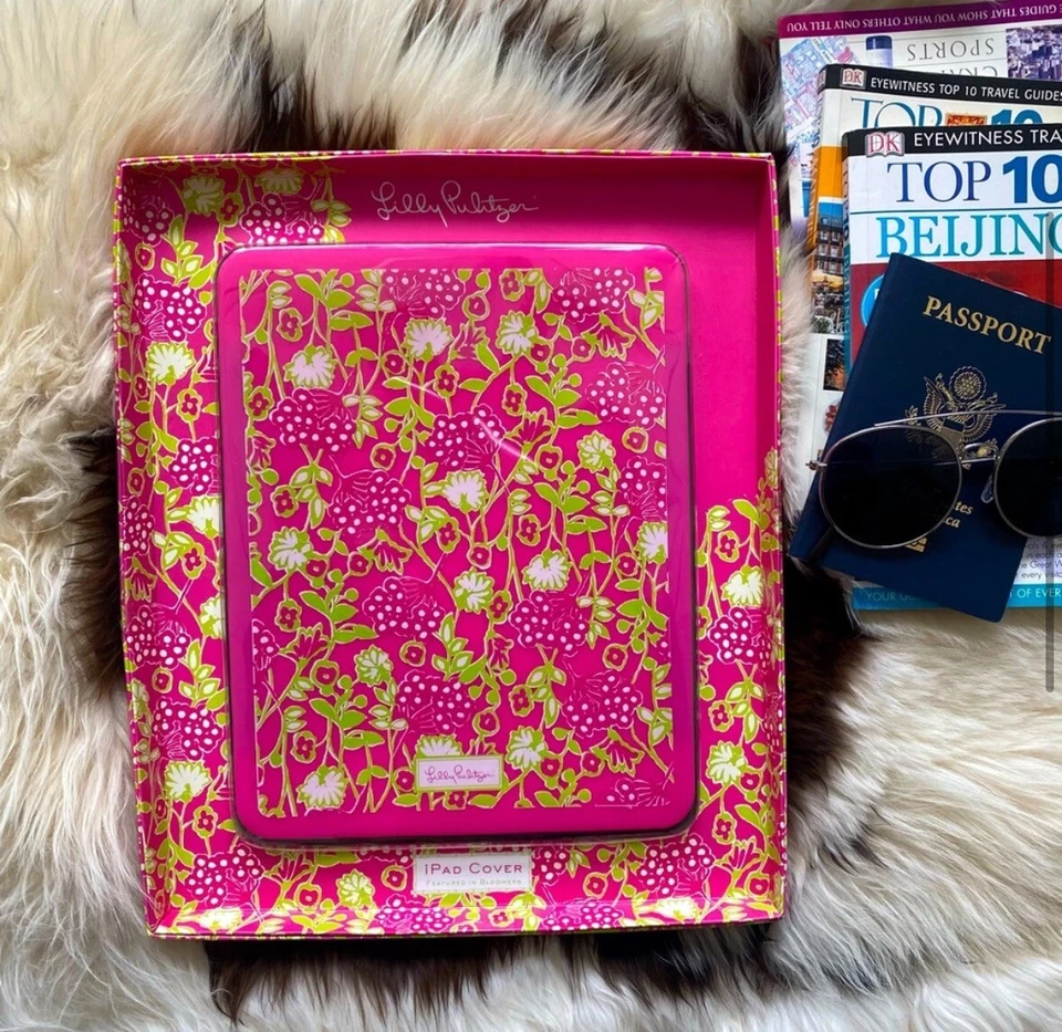 LILLY PULITZER New in Box Pink Green Floral Print “Bloomers” Gen 1 IPad Case - Image 3 of 4