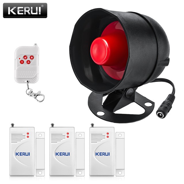 Wireless Loud Alarm Siren Horn with Sensor For Home Security Protection