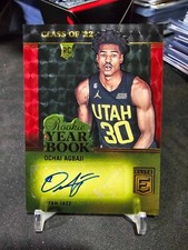 2022-23 Panini Donruss Elite Ochai Agbaji Rookie Yearbook RYB-OAG Asia Red!