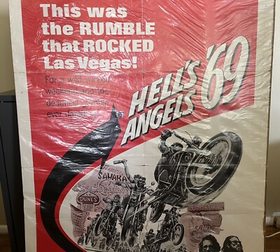 Vintage Hell's Angels 1969 Original One-Sheet Movie Poster