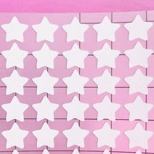 White Star Stickers - 1/4 to 3 inch - Choose a Size 