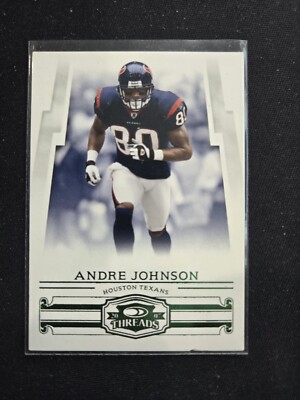 2007 Donruss Threads Football Andre Johnson Green /200 #82
