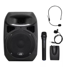 Audio2000'S AWP6408L 50W Dual Channel Portable Wireless Microphone PA System-NEW