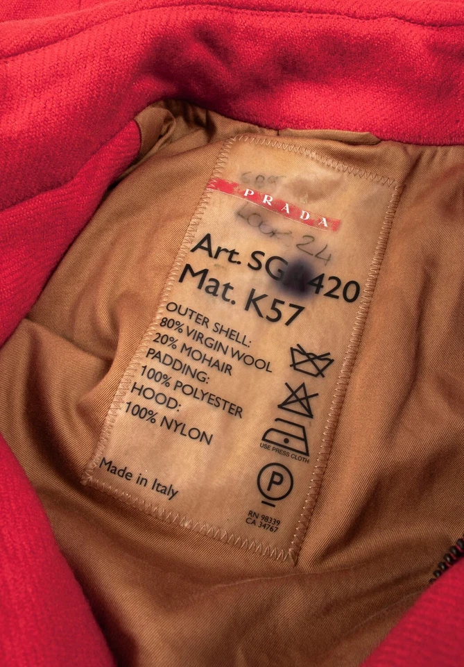 Prada теплый средней длины пальто мужчин куртка размер XL, S1076 - Изображение 4 из 4