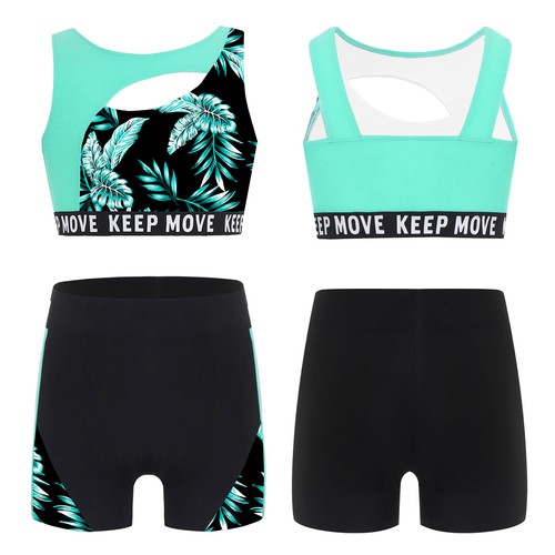 Kids Girls Outfit Junior Swimwear Summer Swimsuit Activewear Swimming Class Set - Picture 6 of 41