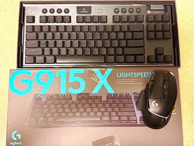 Logitech G915 X LIGHTSPEED Wireless Backlit Gaming Keyboard + Mouse, Black