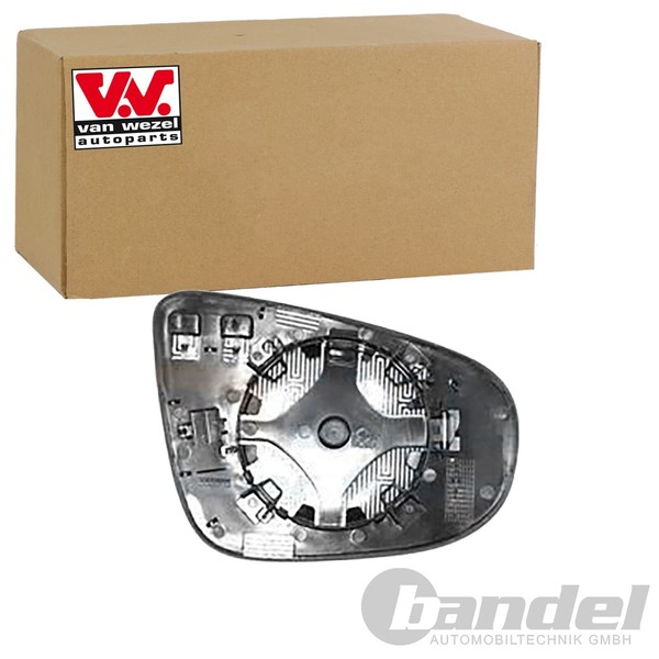 Van Wezel Spiegelglas AsphÄRisch Beheizbar Links Passend FüR Vw Golf Touran-image