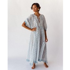 Daughters of India Kyra Maxi Dress Size L AU 12-14 / US 8-10 Azure Floral Print