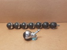 8 PCS, RETRO Super Roulettes à Billes, Roues Chrome Vintage Ancien Meuble Roulette