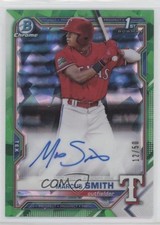 2021 Bowman Sapphire Edition Green Refractor 12/50 Marcus Smith Auto 16mf