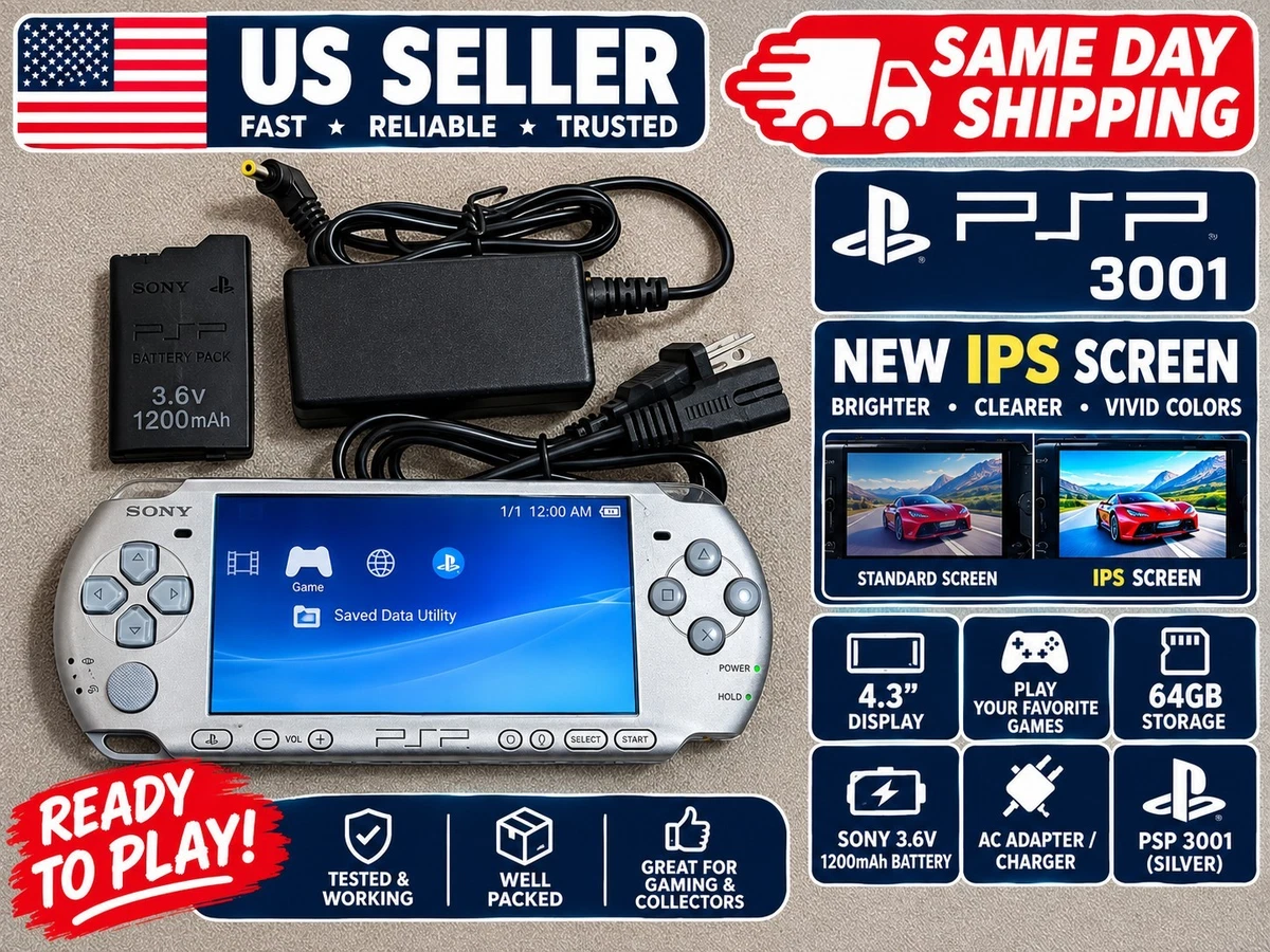 Sony PSP NTSC-U/C Silver Video Game Consoles for sale | eBay