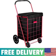 Bag for Folding Grocery Basket Cart Shopping Large Utility Laundry 18"X15"X24"