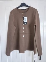 Threadbare Brown Cinched Knitted Button Up Cardigan Size 12