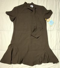 Womens Cece Bow Neck A-line Little Black Dress Size 14