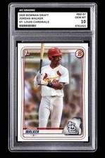2020 Jordan Walker 1st Bowman Draft Rookie Card #BD-57 Cardinals Mint Graded 10