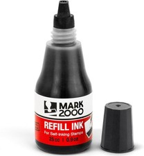 Mark 2000 Self-Inking Refill Ink - Black - 25cc 0.9oz 