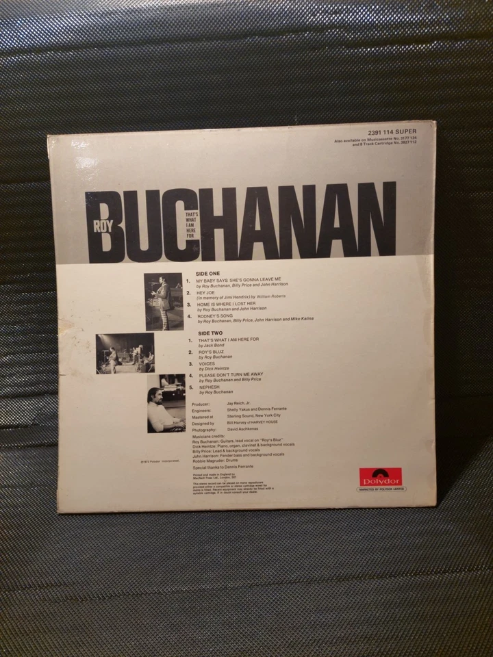 ROY BUCHANAN THAT'S WHAT I AM HERE FOR NR. 2391114 Lp UK '73 SLEEVE =EX LP=NM - Bild 2 von 4
