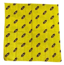 Jose Cuervo Tequila Vintage Bandana/Head Scarf, Yellow  Black 20"x20" 1991