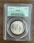 1945-D - Walking Liberty Half Dollar - 50C - PCGS - Cert #4537612 OGH