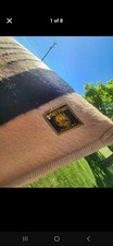 Vintage WITNEY POINT Black And Tan WOOL BLANKET