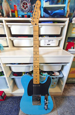 Rare 1993 Japanese squire telecaster in California blue with mat black guard